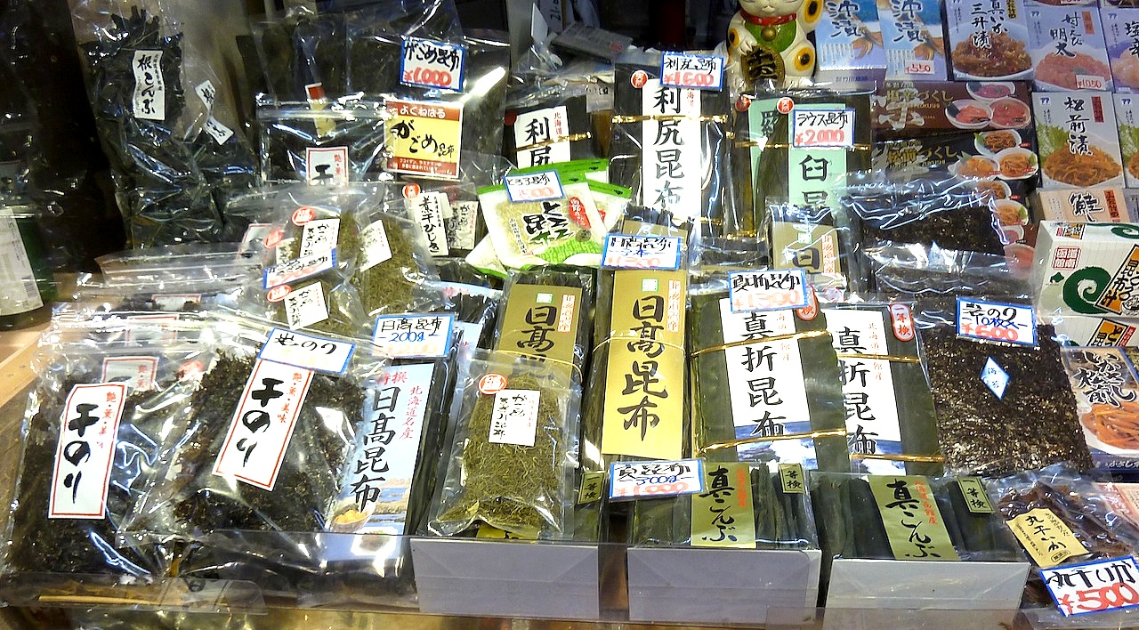 北海道の函館グルメ旅行 朝市のがごめ昆布